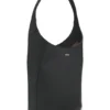 Leder-Beuteltasche mit metallischem Logo-Schriftzug
