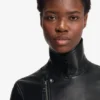 Leder-Bikerjacke in regulärer Passform