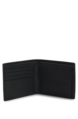 Leder-Brieftasche mit gestapeltem Logo-Besatz