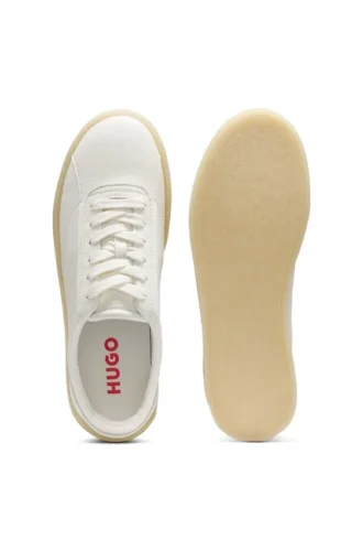 Leder-Derby-Schuhe mit Kreppgummisohle
