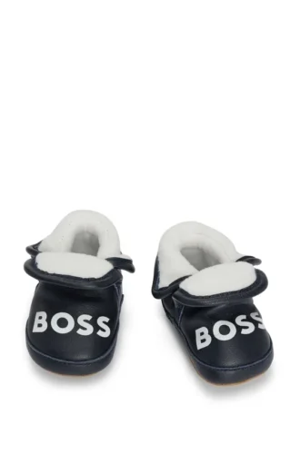 Leder-Hausschuhe für Babys in Geschenkbox