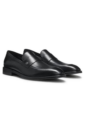 Leder-Loafer mit Double-B-Monogramm-Verzierung