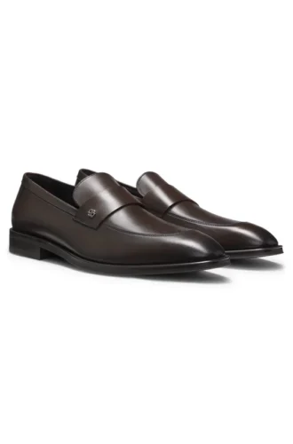 Leder-Loafer mit Double-B-Monogramm-Verzierung
