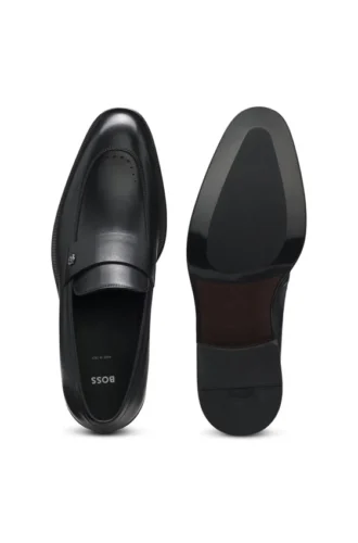 Leder-Loafer mit Double-B-Monogramm-Verzierung