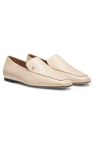 Leder-Loafer mit eckiger Zehenpartie