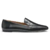 Leder-Loafer mit eckiger Zehenpartie