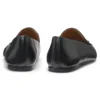 Leder-Loafer mit eckiger Zehenpartie