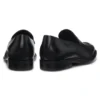 Leder-Loafer mit gewebtem Vorderblatt