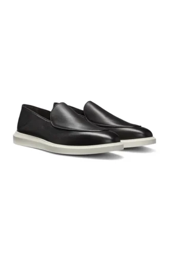 Leder-Loafer mit Gummi-Außensohle