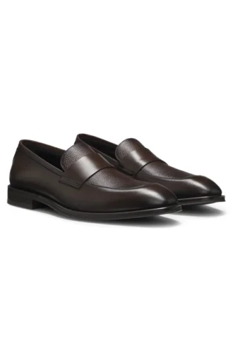 Leder-Loafer mit schlichter Penny-Verzierung
