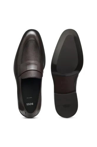 Leder-Loafer mit schlichter Penny-Verzierung