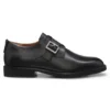 Leder-Monkstrap-Schuhe mit Brogue-Details
