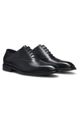 Leder-Oxford-Schuhe mit perforierten Details