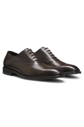 Leder-Oxford-Schuhe mit perforierten Details