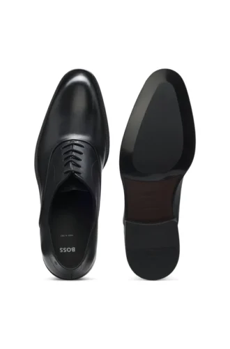 Leder-Oxford-Schuhe mit perforierten Details
