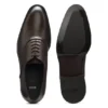 Leder-Oxford-Schuhe mit perforierten Details