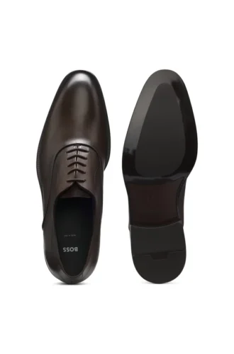 Leder-Oxford-Schuhe mit perforierten Details