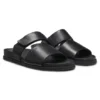 Leder-Slides mit Klettverschluss