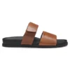 Leder-Slides mit Klettverschluss