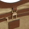 Leder-Tote-Bag mit metallischem Logo-Schriftzug