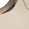 Leder-Tote-Bag mit metallischem Logo-Schriftzug