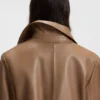 Lederjacke im Trenchcoat-Stil