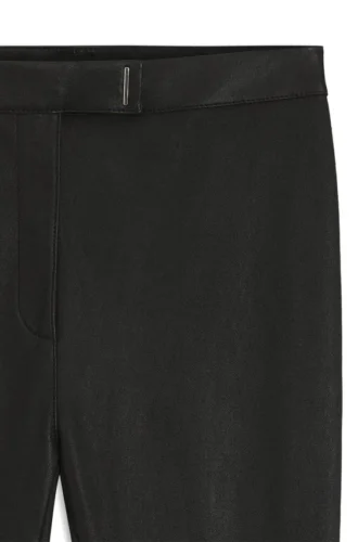 Lederleggings mit Logo-Hakenverschluss