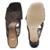Ledersandalen mit gewebtem Obermaterial