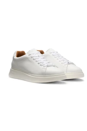 Ledersneaker mit Gummi-Außensohle