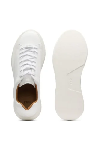 Ledersneaker mit Gummi-Außensohle