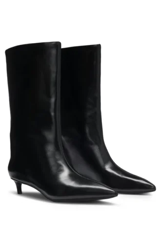 Lederstiefel mit 3,5 cm Absatz