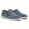 Loafer aus Wildleder mit geprägtem Logo