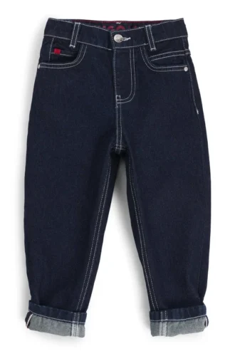 Locker sitzende Kinderjeans aus blau gewaschenem Denim