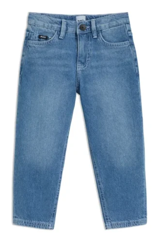 Locker sitzende Kinderjeans aus blauem Denim