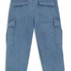Locker sitzende Kinderjeans aus blauem Ripstop-Denim