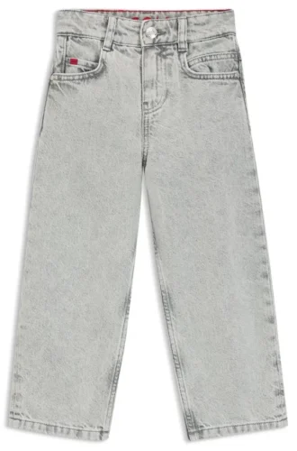 Locker sitzende Kinderjeans aus grauem Denim