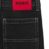 Locker sitzende Kinderjeans aus schwarzem Denim
