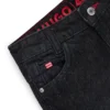 Locker sitzende Kinderjeans aus schwarzem Denim
