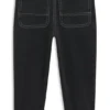 Locker sitzende Kinderjeans aus schwarzem Denim