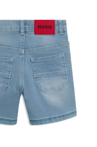 Locker sitzende Shorts für Kinder aus blauem Denim