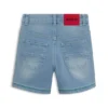 Locker sitzende Shorts für Kinder aus blauem Denim