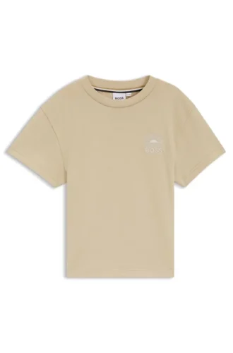 Locker sitzendes Baumwoll-T-Shirt für Kinder mit Logo-Motiv