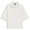 Locker sitzendes Polo-Sweatshirt aus Scuba-Jersey