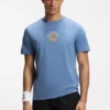 Lockeres T-Shirt aus Baumwolle mit Tennis-Motiv