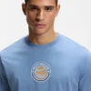 Lockeres T-Shirt aus Baumwolle mit Tennis-Motiv