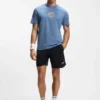 Lockeres T-Shirt aus Baumwolle mit Tennis-Motiv