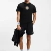 Lockeres T-Shirt aus Baumwolle mit Tennis-Motiv Lockeres T-Shirt aus Baumwolle mit Tennis-Motiv