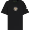 Lockeres T-Shirt aus Baumwolle mit Tennis-Motiv Lockeres T-Shirt aus Baumwolle mit Tennis-Motiv