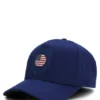 Logo-Cap aus glänzendem Twill mit Abzeichen in Nationalfarben