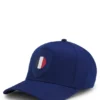 Logo-Cap aus glänzendem Twill mit Abzeichen in Nationalfarben